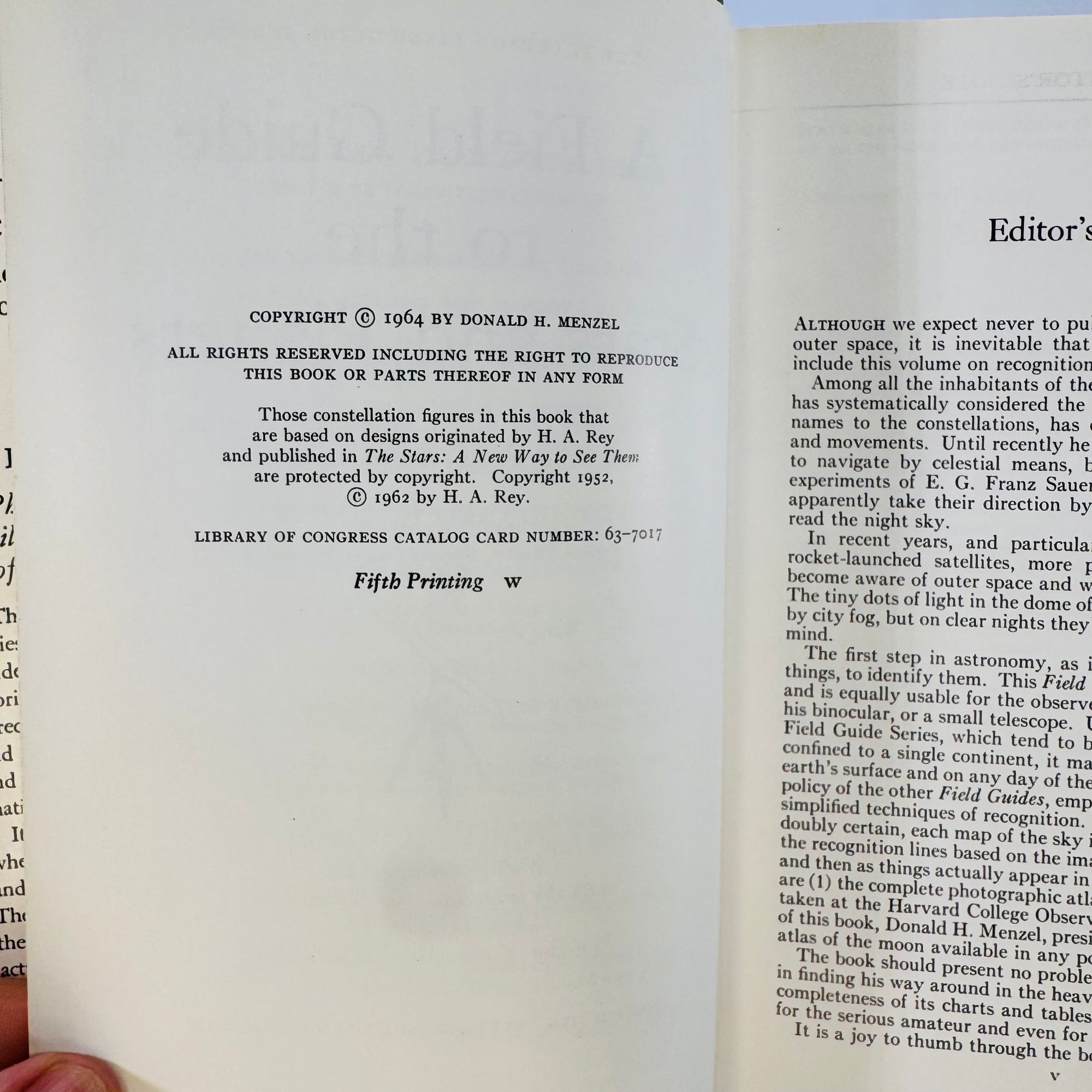 A Field Guide to the Stars and Planets by Donald H. Menzel (1964) – A Celestial Classic for Stargazers and Skywatchers