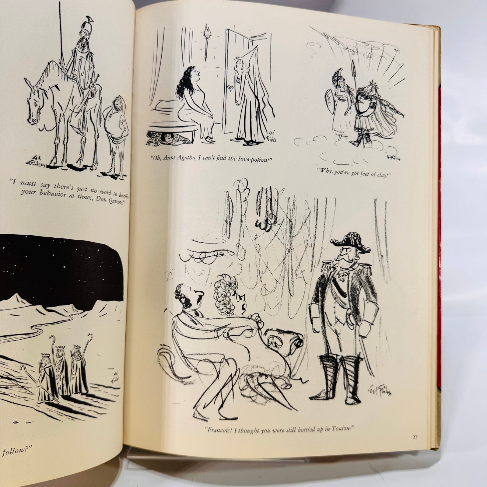 Ed Fisher's Domesday Book 1961 full spread with the Francois cartoon, page 27