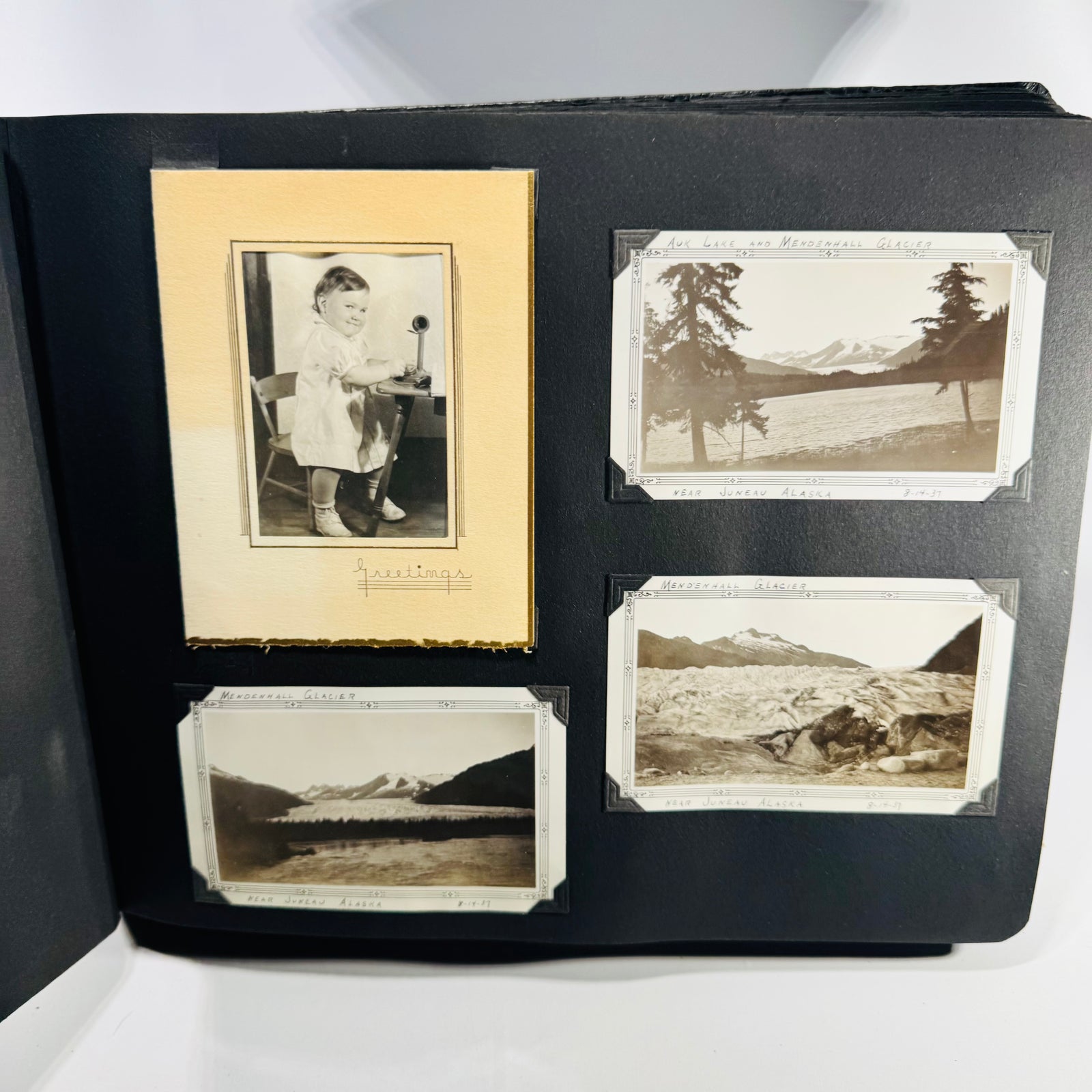 1937 to 1942 Family Photo Album Alaska Chicago Notre Dame