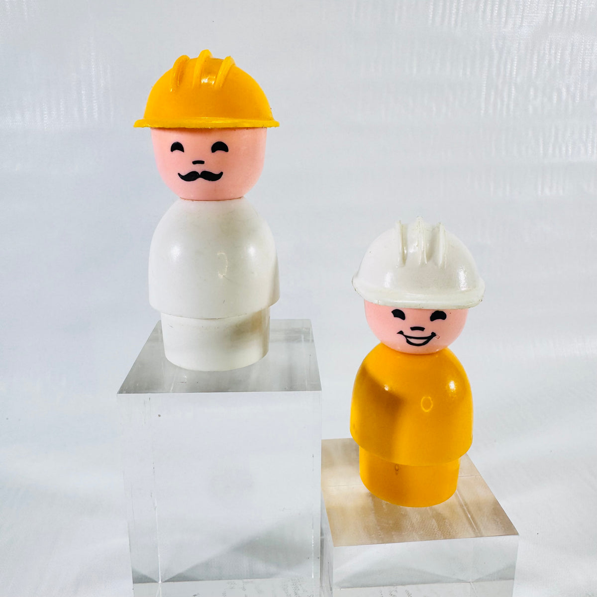 Fisher-Price Jumbo Little People Construction Workers Lot of 2 1970s to 1980s