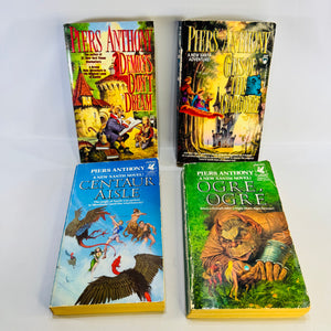 Piers Anthony Xanth Paperback Bundle Lot of 4 Centaur Aisle Ogre Ogre Demons Don't Dream Geis of the Gargoyle
