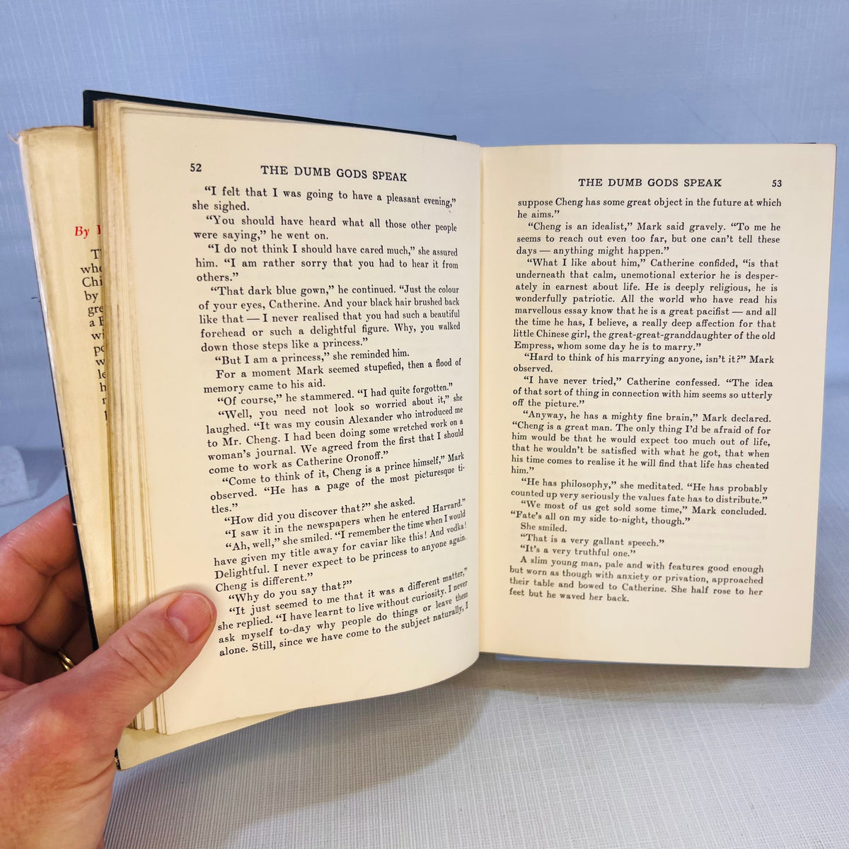 The Dumb Gods Speak by E. Phillips Oppenheim  1937 Little Brown and Company