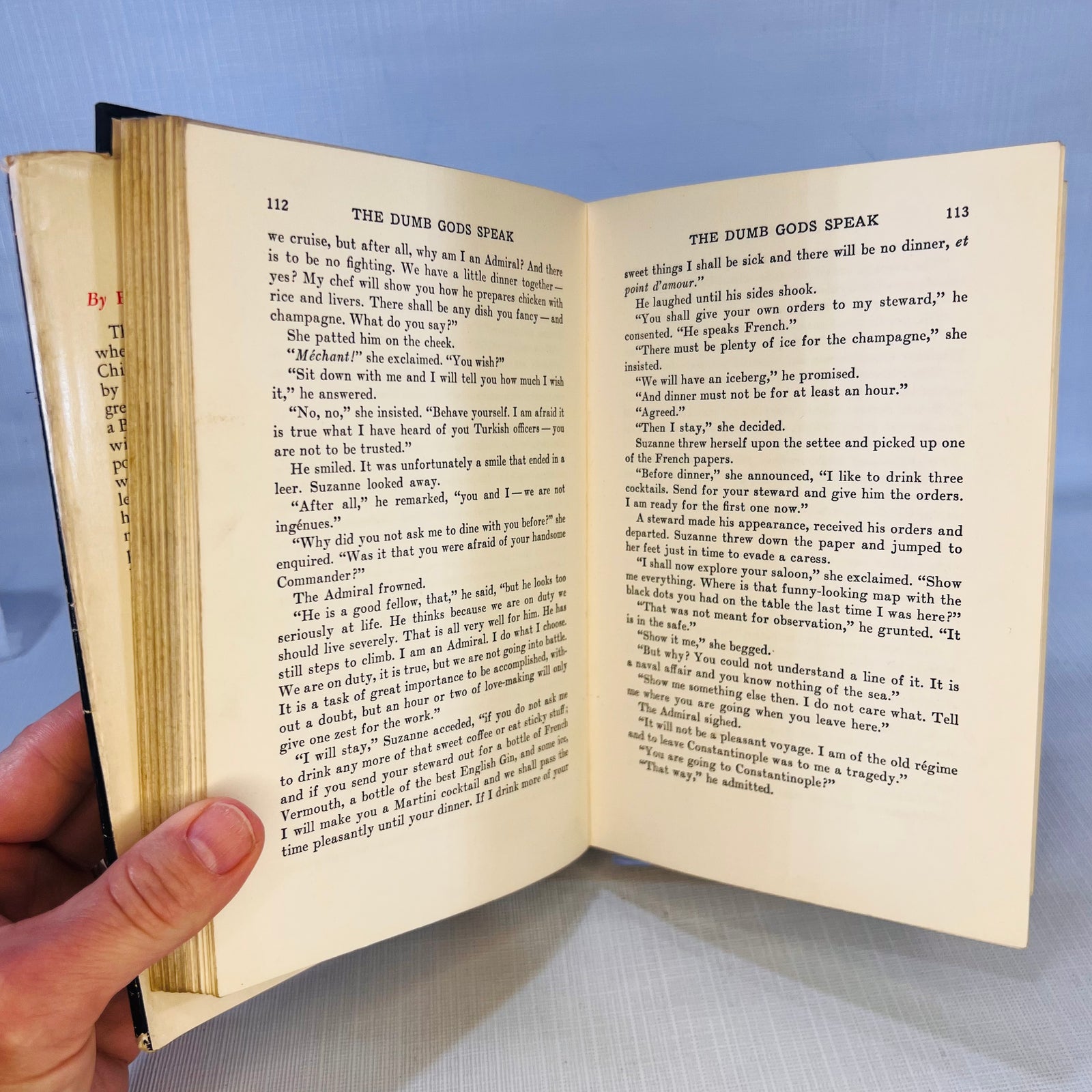 The Dumb Gods Speak by E. Phillips Oppenheim  1937 Little Brown and Company
