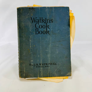 Watkins Cook Book  with Dust jacket by the J.R. Watkins Company 1940s Blue Spiral Bound