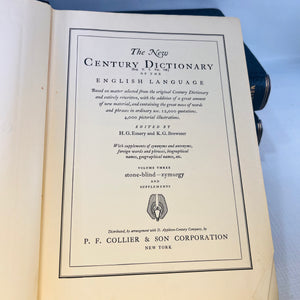 The New Century Dictionary of the English Language edited by H.G. Emery 1931 P.F. Collier & Son Corporation