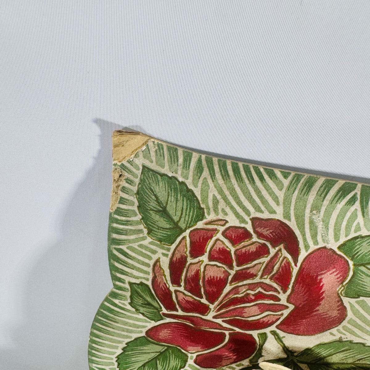 Antique Stand-Up Victorian Valentine Card (c.1909–1912) — Embossed Cherub, Dove & Roses — 10" x 7"