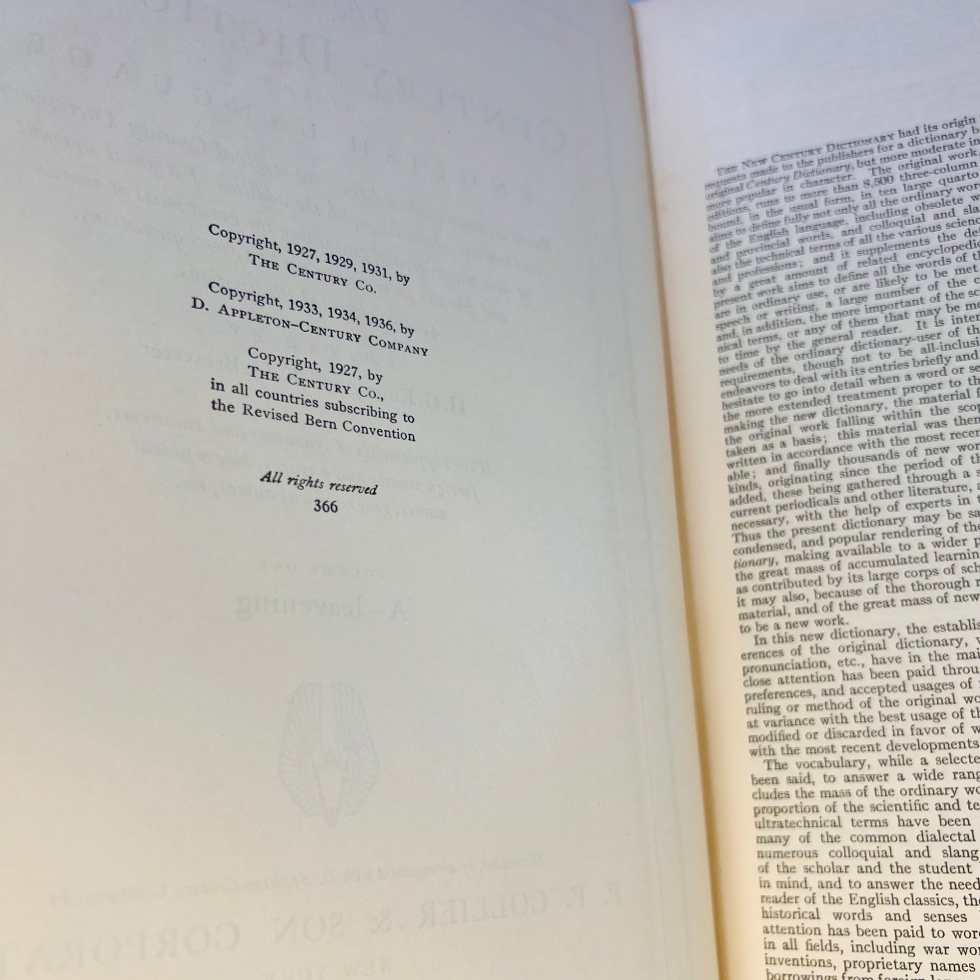 The New Century Dictionary of the English Language edited by H.G. Emery 1931 P.F. Collier & Son Corporation