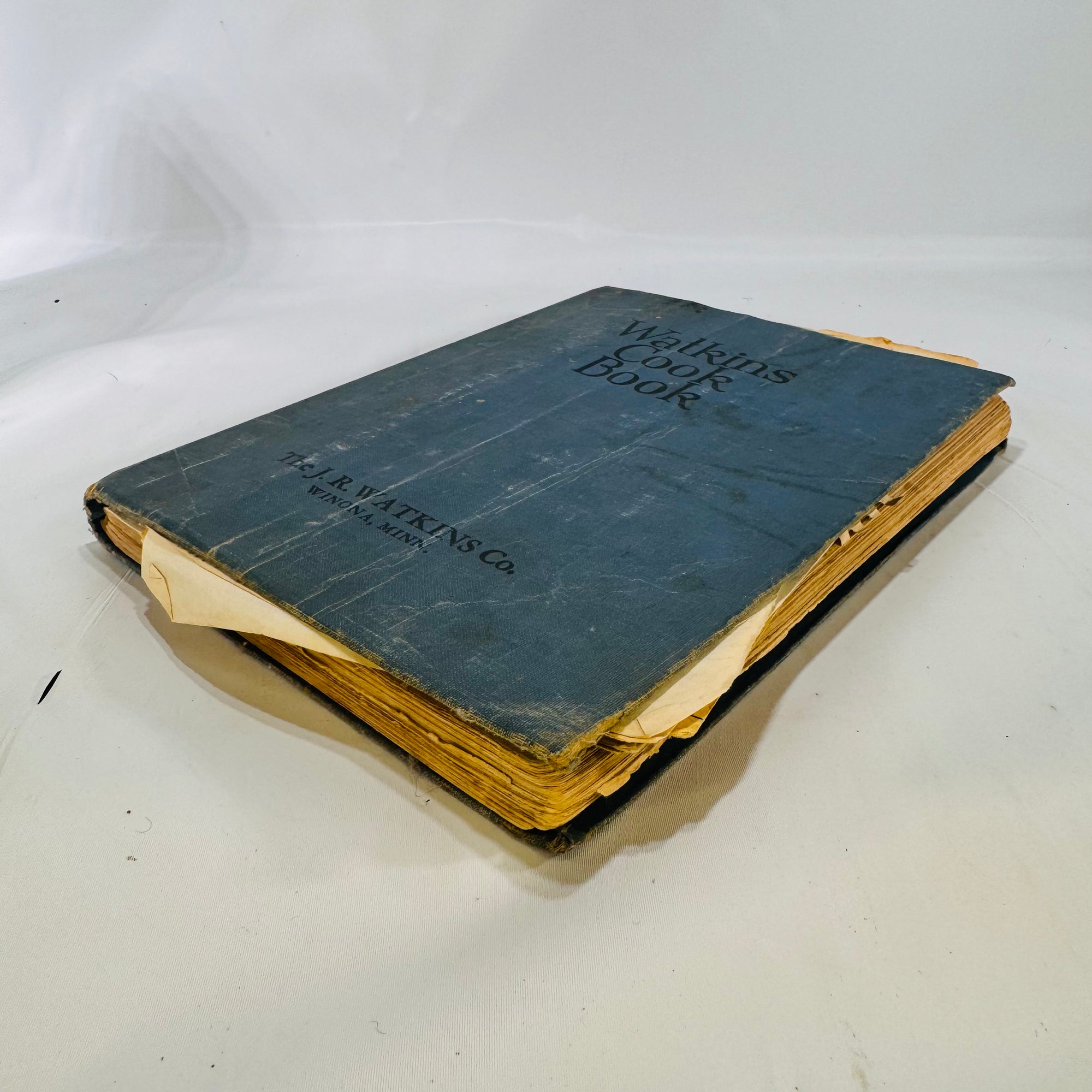 Watkins Cook Book  with Dust jacket by the J.R. Watkins Company 1940s Blue Spiral Bound