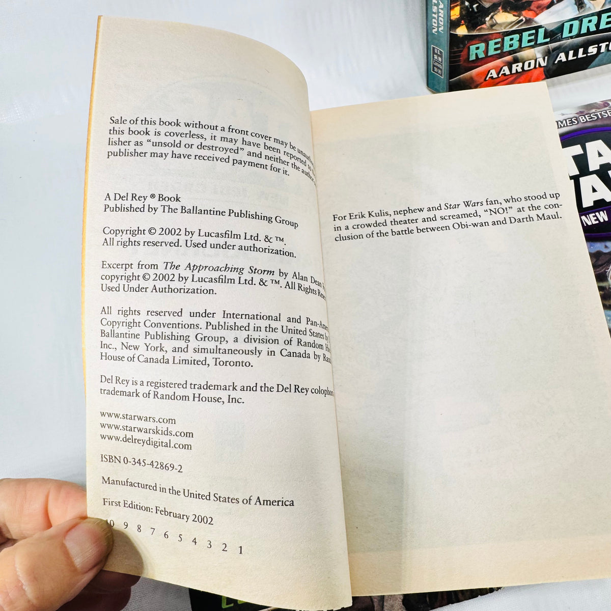Dark Journey copyright and first printing