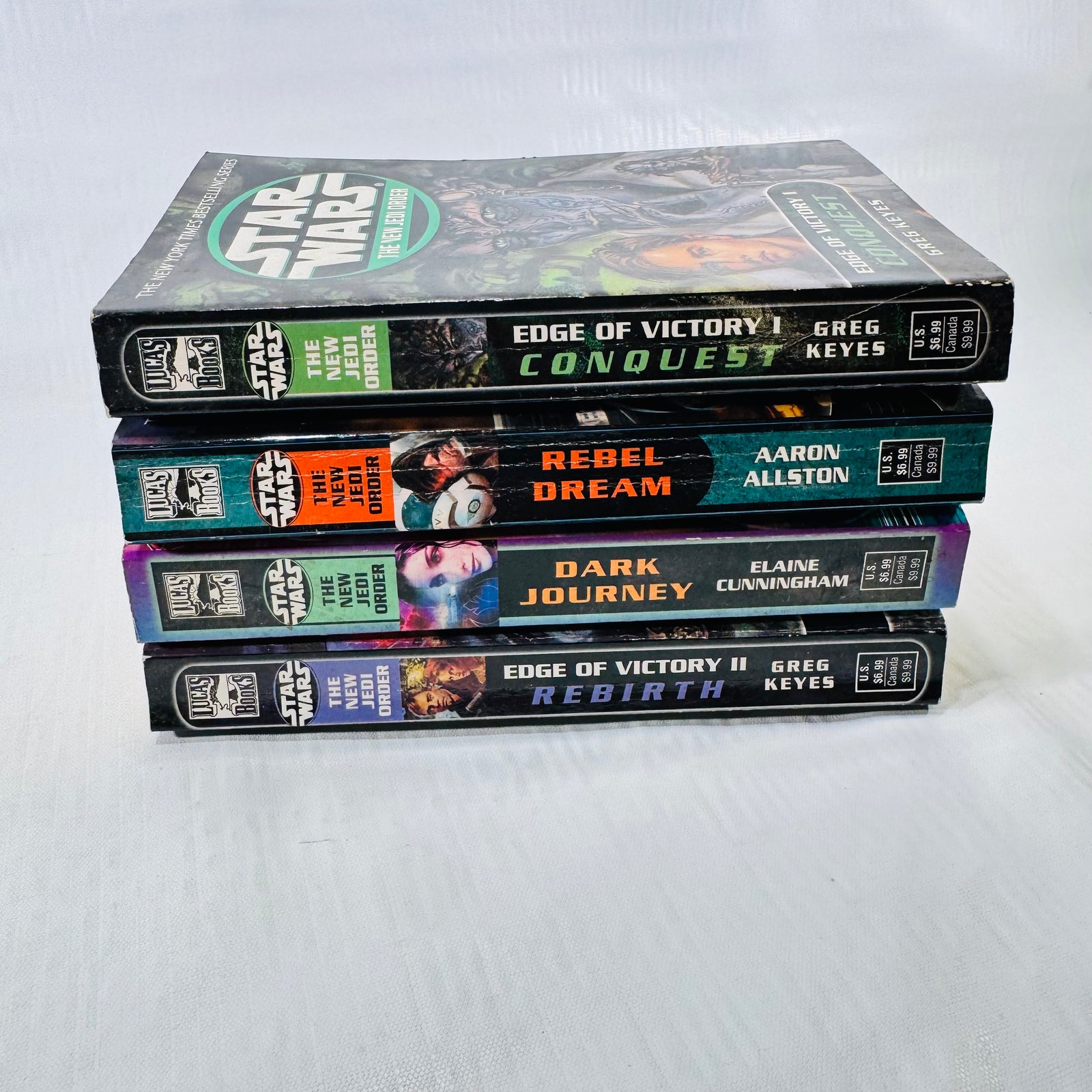 New Jedi Order paperback spines