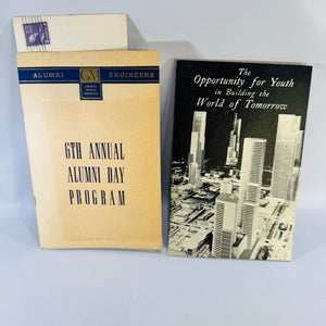General Motors Institute Ephemera Lot 1940s Alumni Program World’s Fair Youth Booklet Letters and Envelope