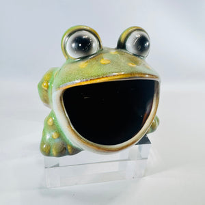 Green Ceramic Frog Sponge Holder Retro Kitchen Scrubby Holder