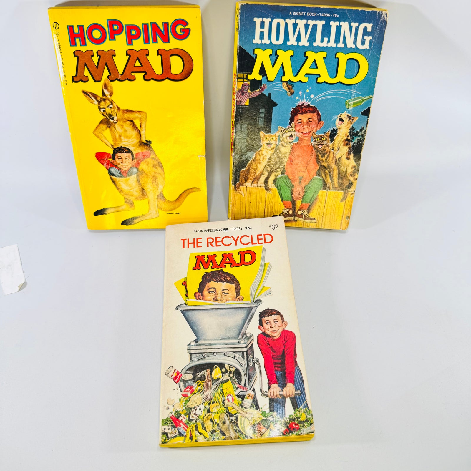Hopping MAD, Howling MAD and The Recycled MAD 1967 to 1972 Paperback Lot