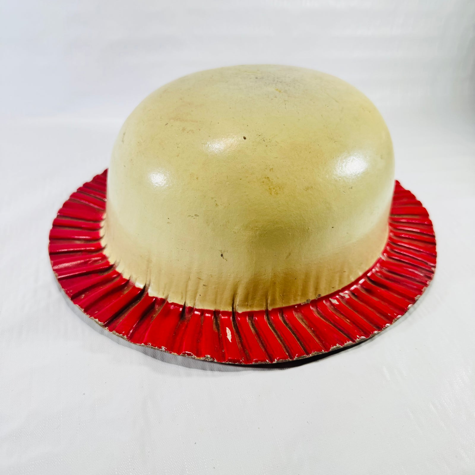 Humes & Berg New Stone Lined Derby Hat Mute Red White Vintage