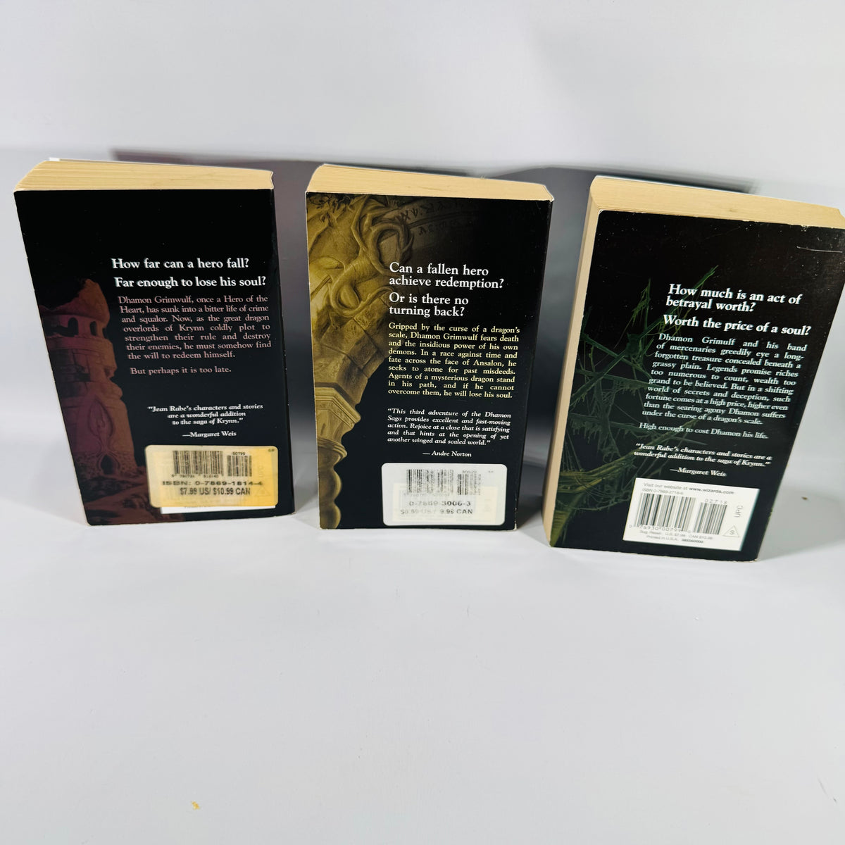Dragonlance Dhamon Saga Paperback Bundle Jean Rabe Downfall Betrayal Redemption Fantasy Books