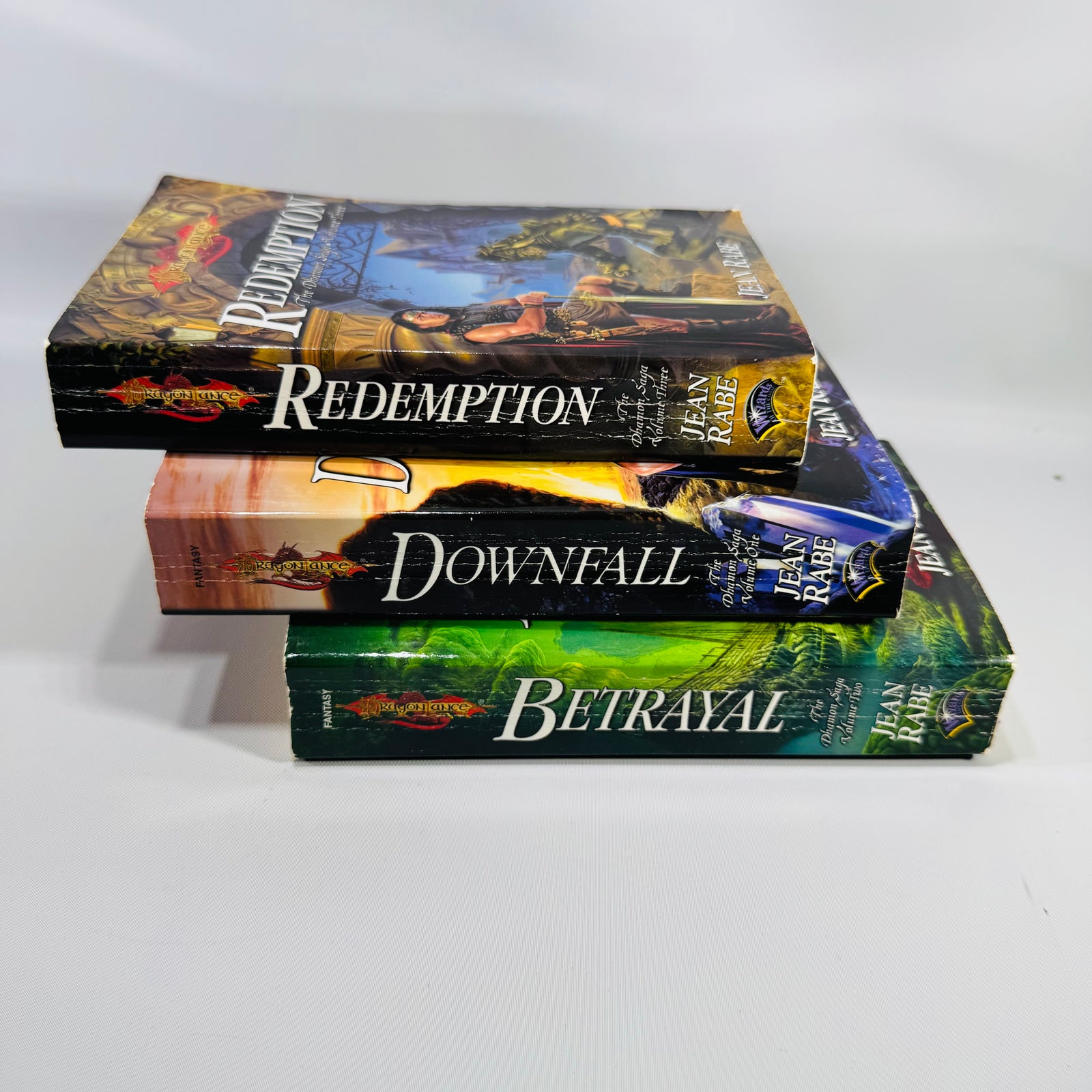 Dragonlance Dhamon Saga Paperback Bundle Jean Rabe Downfall Betrayal Redemption Fantasy Books