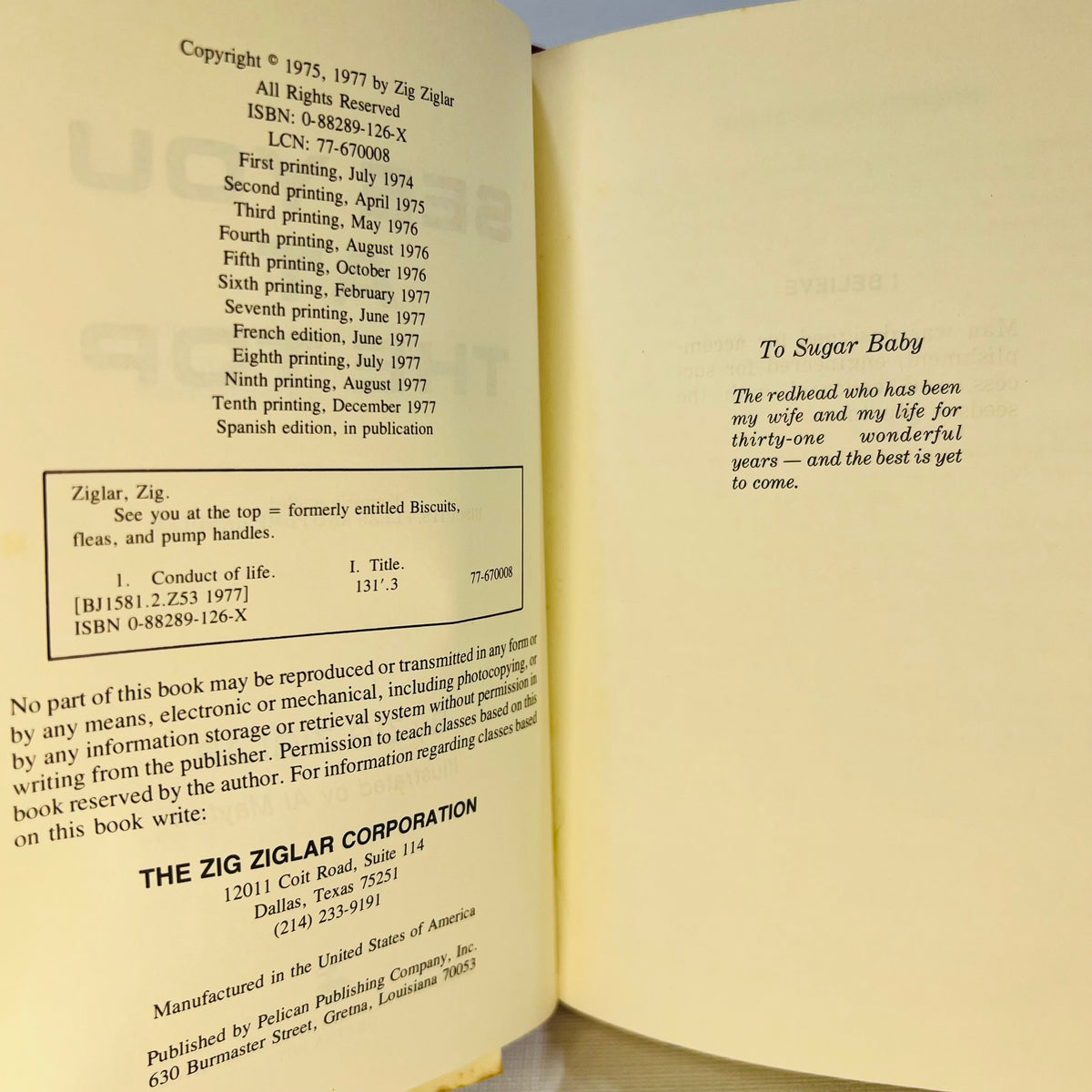 See You at the Top by Zig Ziglar 1977 Pelican Publishing Company Business Book