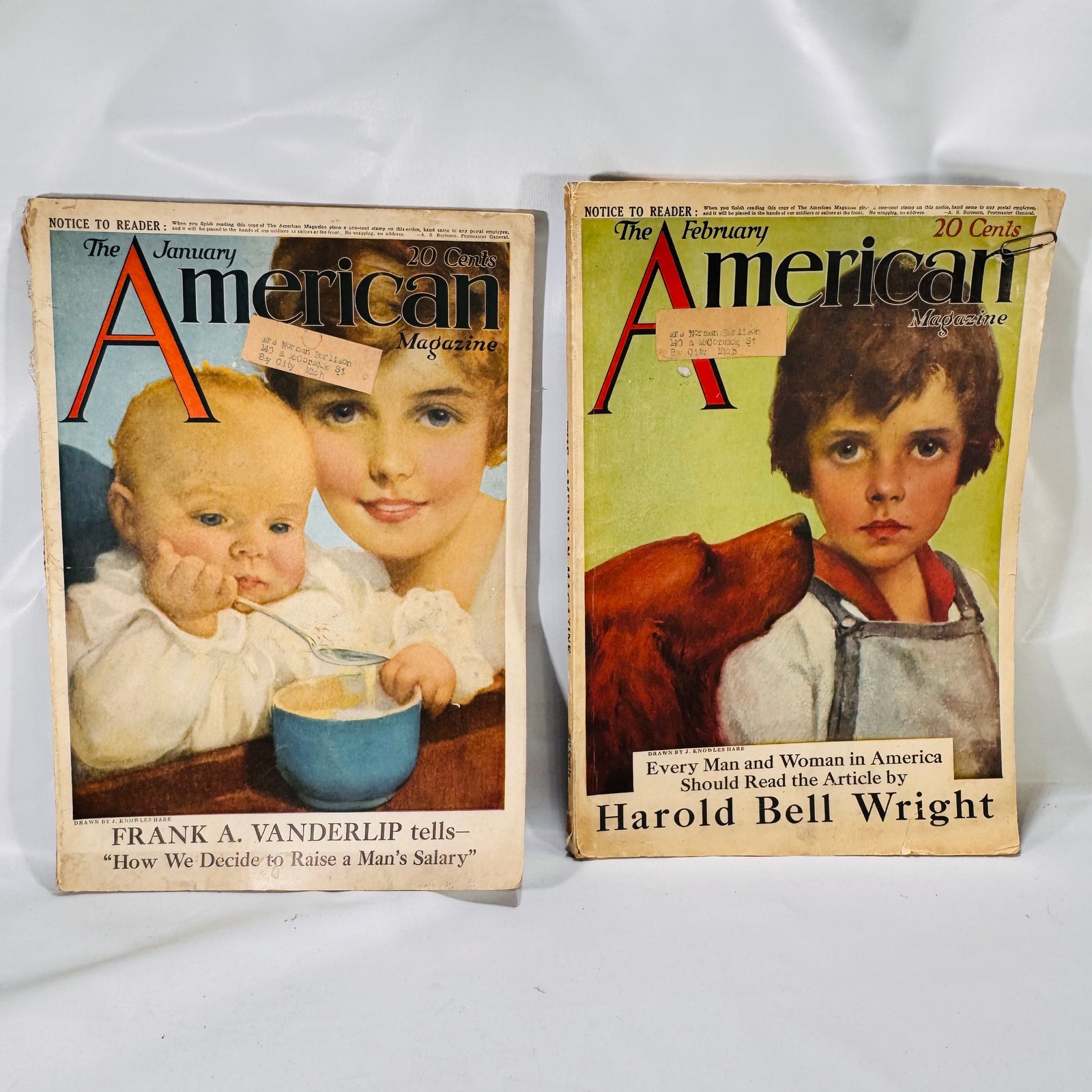 The American Magazine (January 1919 & February 1918) – Vintage Illustrated Journalism & Fiction