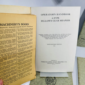 Fellows Gear Shaper Manual Bundle 1928 1930 1931 Machine Shop Technical Books