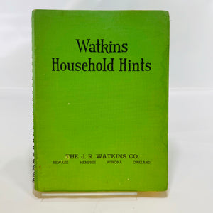 Watkins Household Hints by Elaine Allen 1941 J.R. Watkins Co. Green Cover