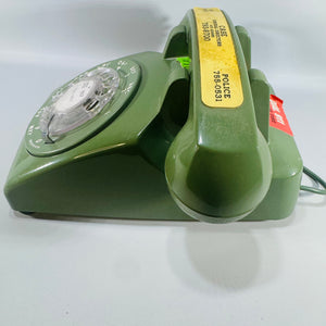 Vintage Western Electric Model 500 Avocado Green Rotary Telephone | 1960s–1970s Bell System Desk Phone