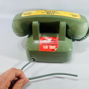 Vintage Western Electric Model 500 Avocado Green Rotary Telephone | 1960s–1970s Bell System Desk Phone