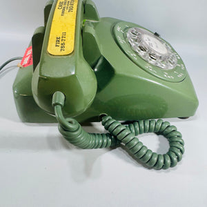 Vintage Western Electric Model 500 Avocado Green Rotary Telephone | 1960s–1970s Bell System Desk Phone