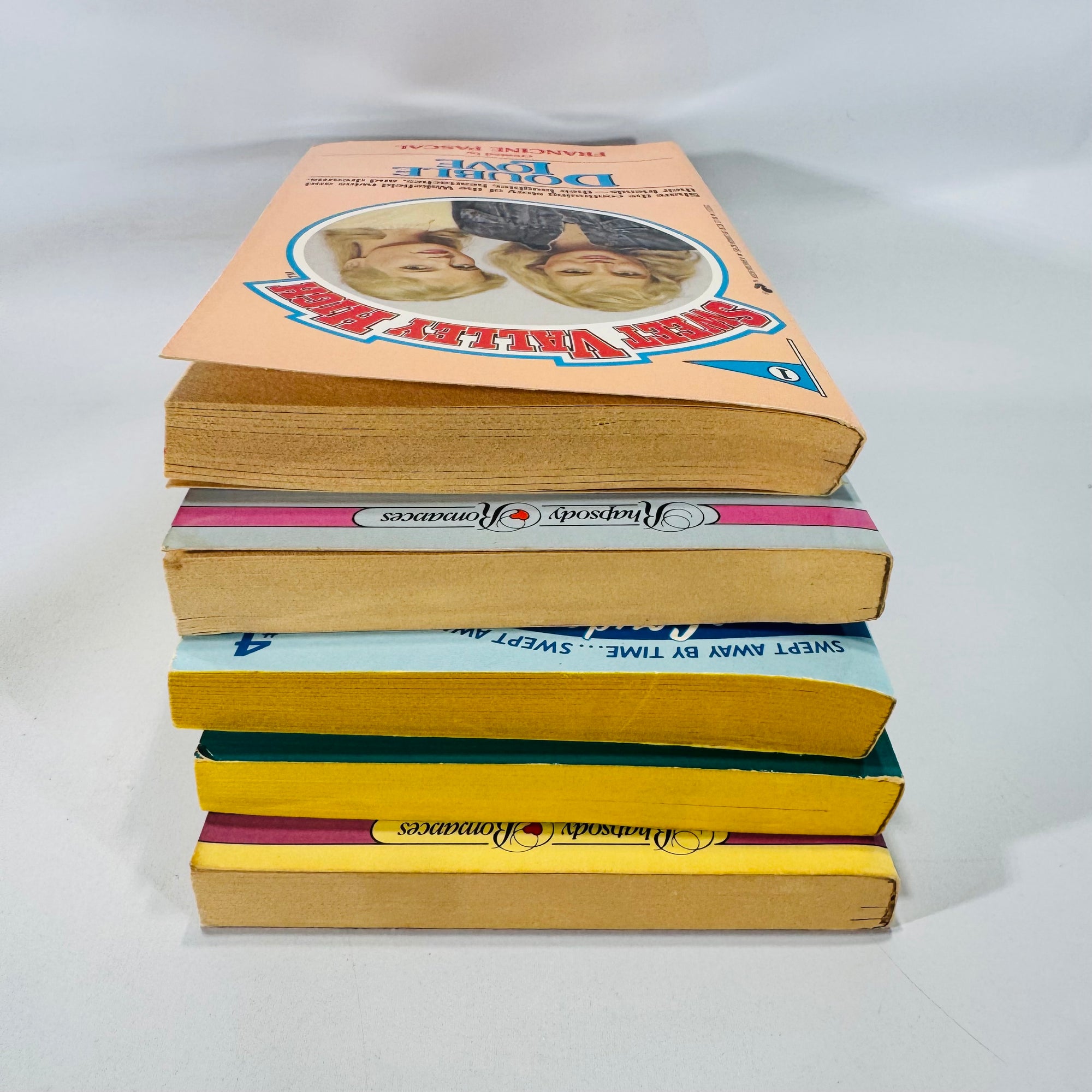 Vintage YA Romance Book Lot — 1980s Teen Paperbacks Bundle of 5 | Sweet Valley High, Rhapsody, Roommates Collection