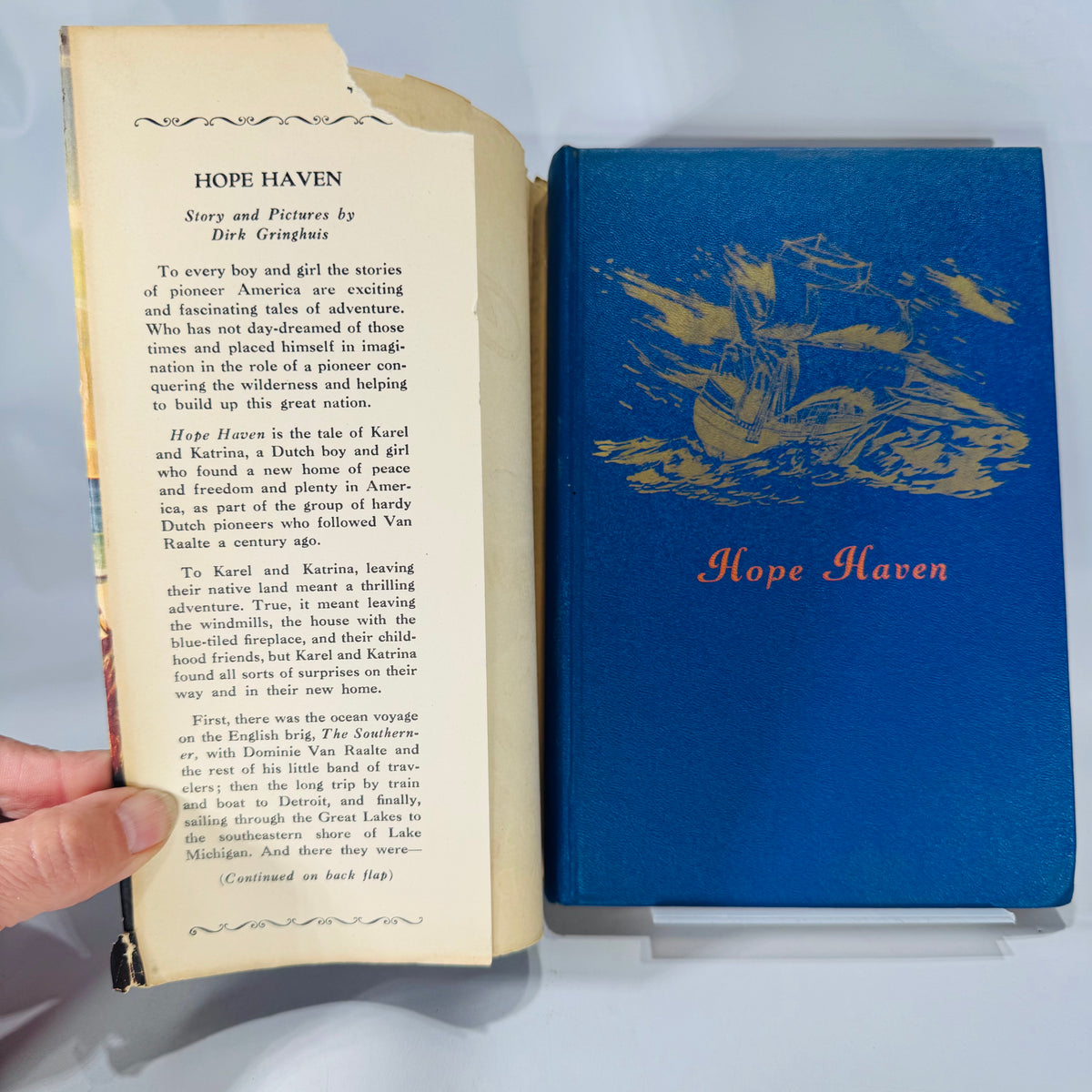 Hope Haven (1947) — Dirk Gringhuis — Illustrated Pioneer Adventure, Dutch-American Immigration Story | Vintage Children’s History