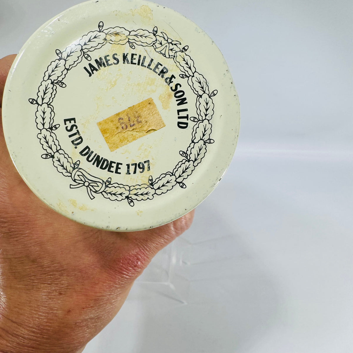 Vintage James Keiller & Son Ltd. Dundee Marmalade Milk Glass Jar with Lid | Scottish Kitchen Collectible