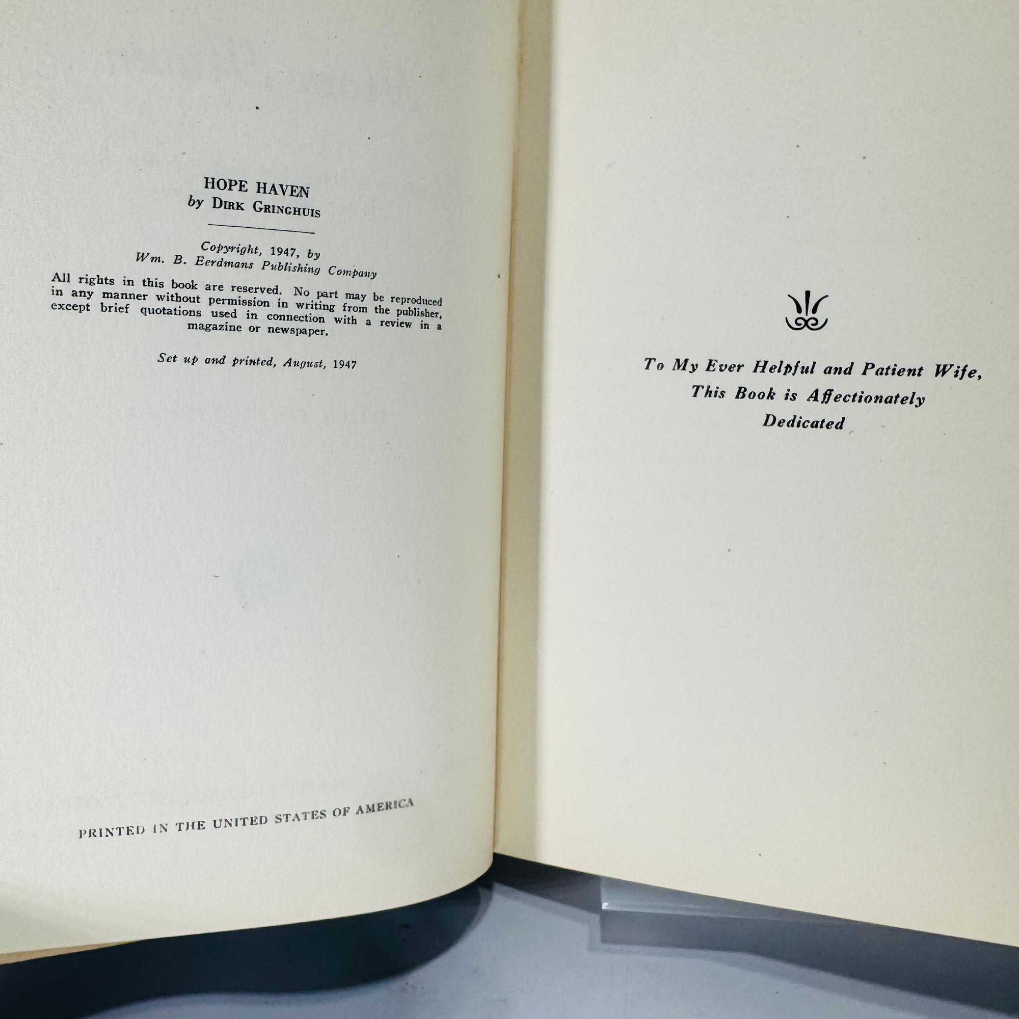 Hope Haven (1947) — Dirk Gringhuis — Illustrated Pioneer Adventure, Dutch-American Immigration Story | Vintage Children’s History