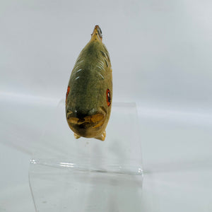 Vintage Hand-Carved Wooden Fish Sculpture – Folk Art, 1980s