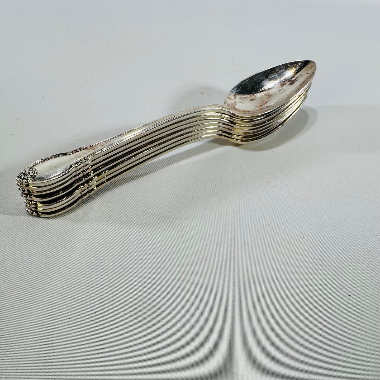 Set of 7 Vintage 1847 Rogers Bros Remembrance Teaspoons – Silverplate, 1948