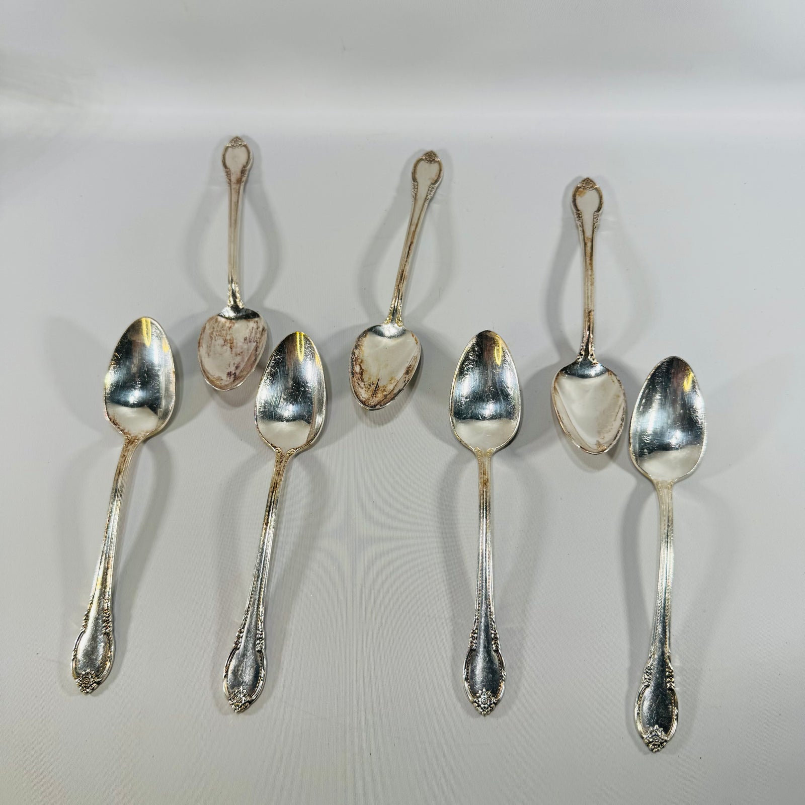 Set of 7 Vintage 1847 Rogers Bros Remembrance Teaspoons – Silverplate, 1948