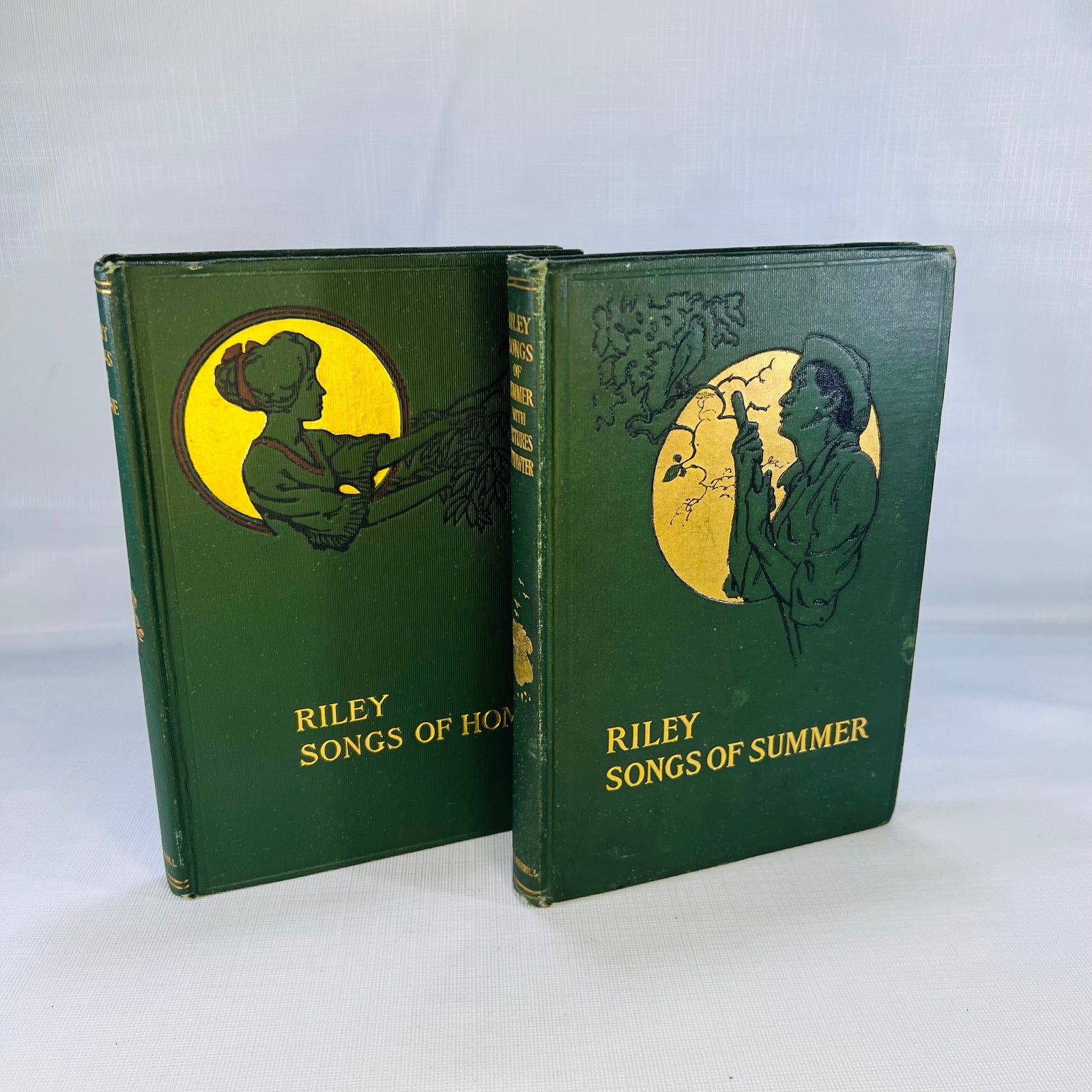 Song of Summer 1910 & Songs of Home 1908 by James Whitcomb Riley with pictures by Will Vawter The Bobbs-Merrill Company