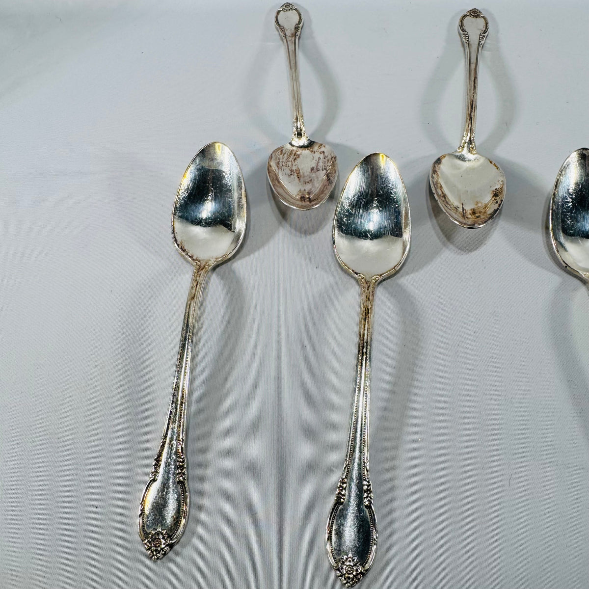 Set of 7 Vintage 1847 Rogers Bros Remembrance Teaspoons – Silverplate, 1948
