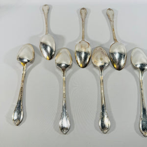 Set of 7 Vintage 1847 Rogers Bros Remembrance Teaspoons – Silverplate, 1948