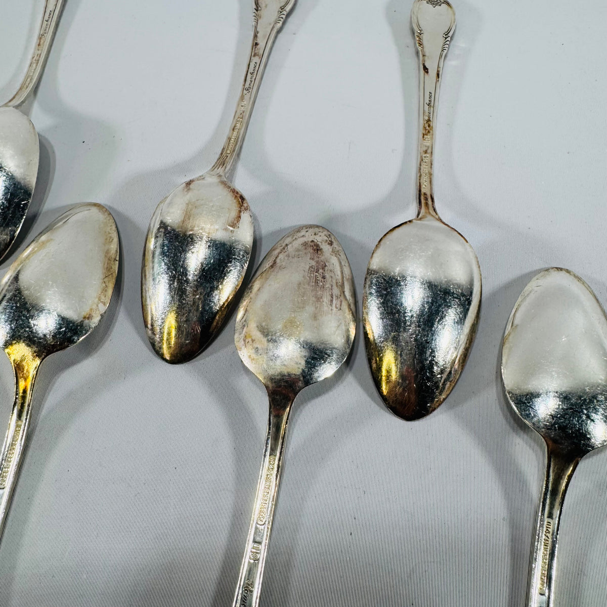 Set of 7 Vintage 1847 Rogers Bros Remembrance Teaspoons – Silverplate, 1948