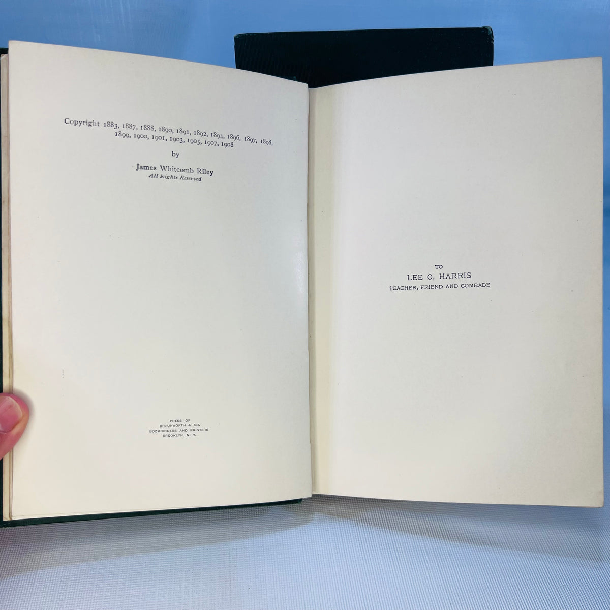 Song of Summer 1910 & Songs of Home 1908 by James Whitcomb Riley with pictures by Will Vawter The Bobbs-Merrill Company