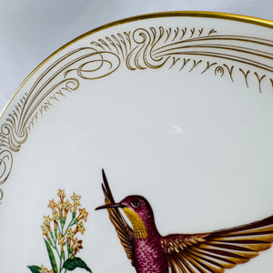Boehm Hummingbird Plate – Crimson Topaz, Hand-Painted English Bone China, Limited Edition