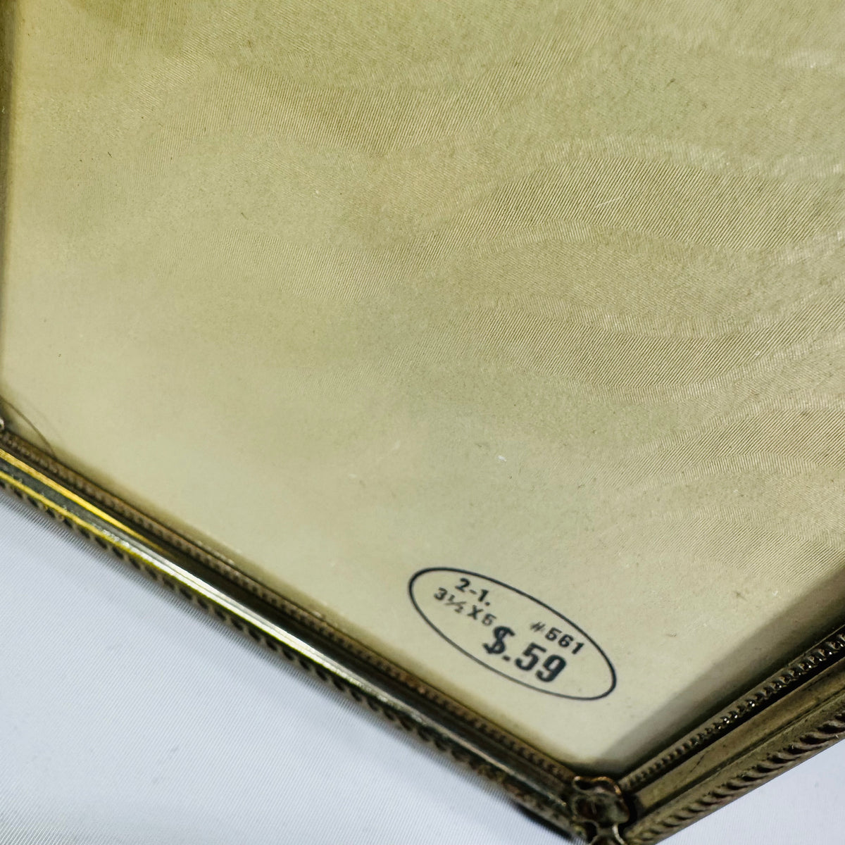 Vintage METAL Photo Frame – NOS, Unused, Original Price Tag, 5x4