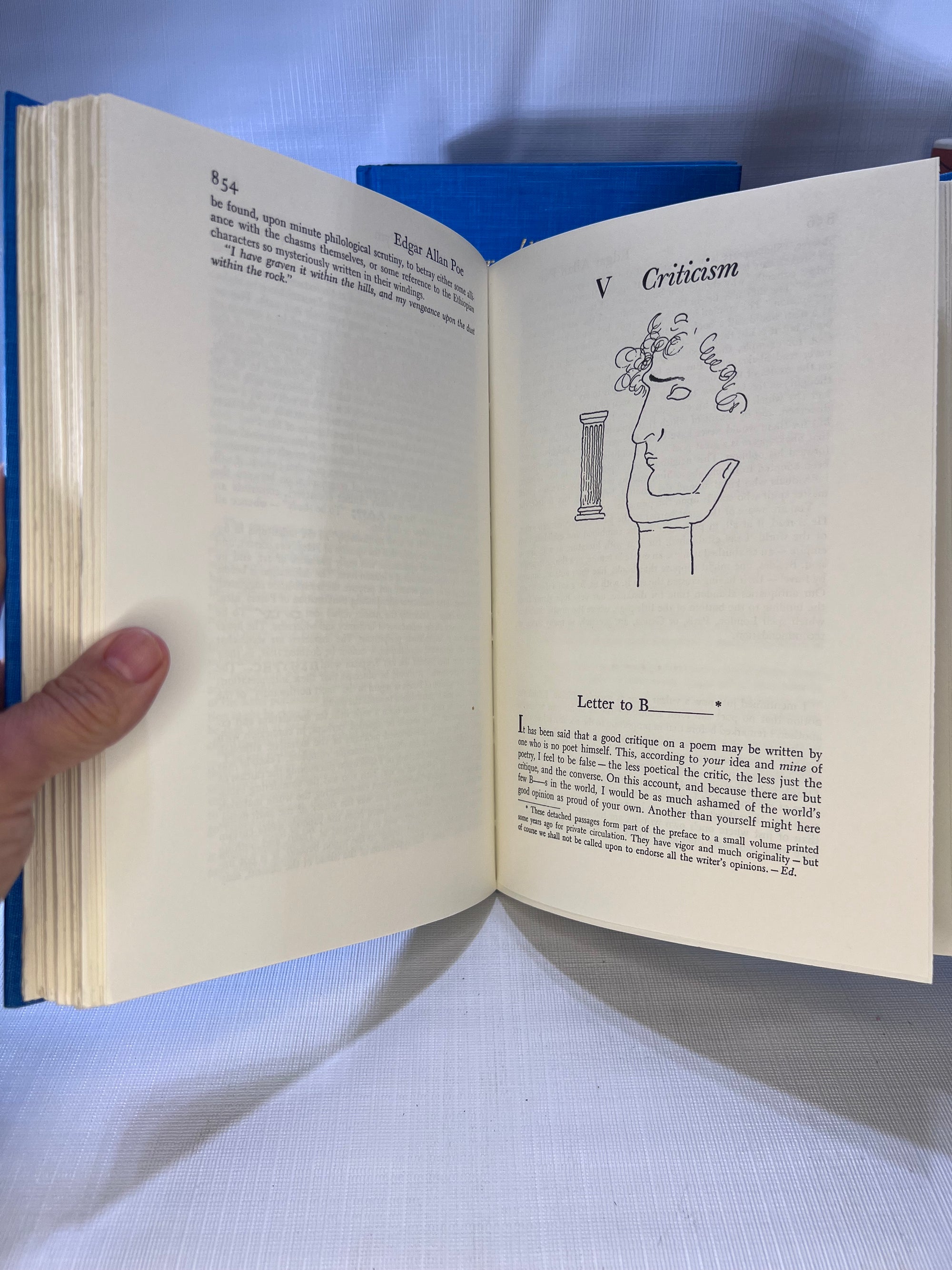 The Complete Poems and Stories of Edgar Allan Poe with Selections from His Critical Writings Two Volume Set Illustrated by E. McKinght Kauffer 1976  Box Set Alfred A. Knopf