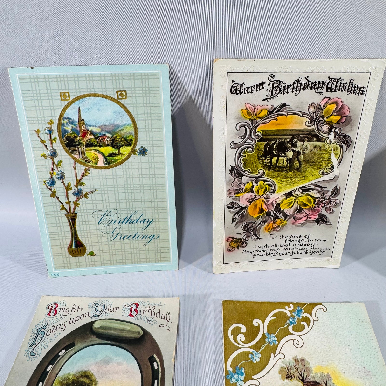 Early 1900s Vintage Postcard & Greeting Card Collection — 9 Items with Postal History