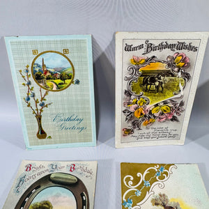 Early 1900s Vintage Postcard & Greeting Card Collection — 9 Items with Postal History