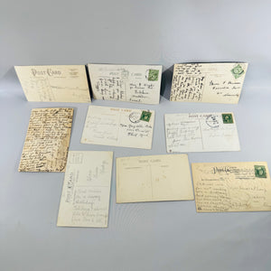 Early 1900s Vintage Postcard & Greeting Card Collection — 9 Items with Postal History