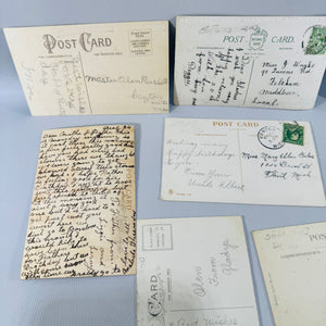 Early 1900s Vintage Postcard & Greeting Card Collection — 9 Items with Postal History