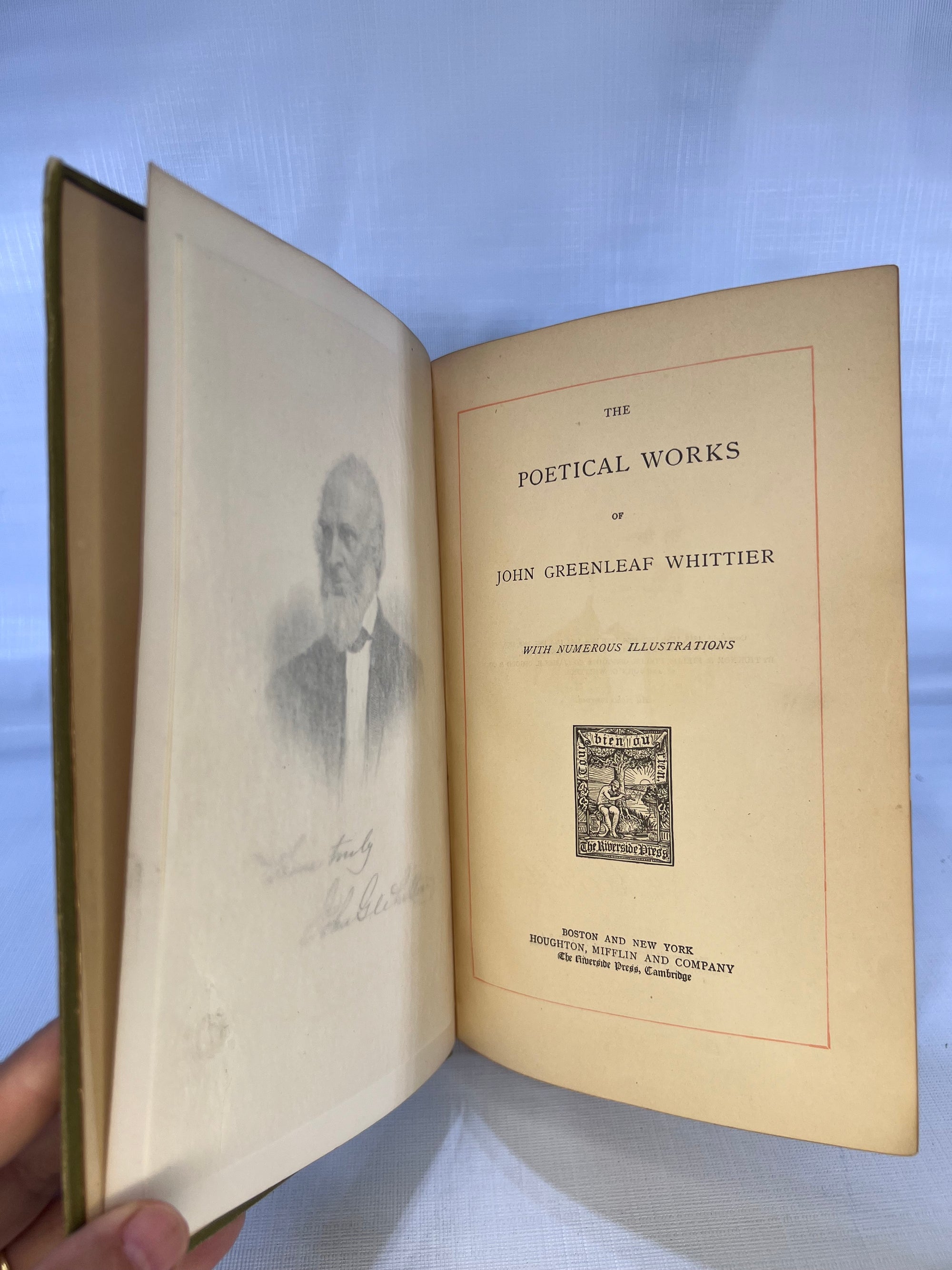 The Poetical Works of John Greenleaf Whittier with Numerous Illustrations 1891 The Riverside Press