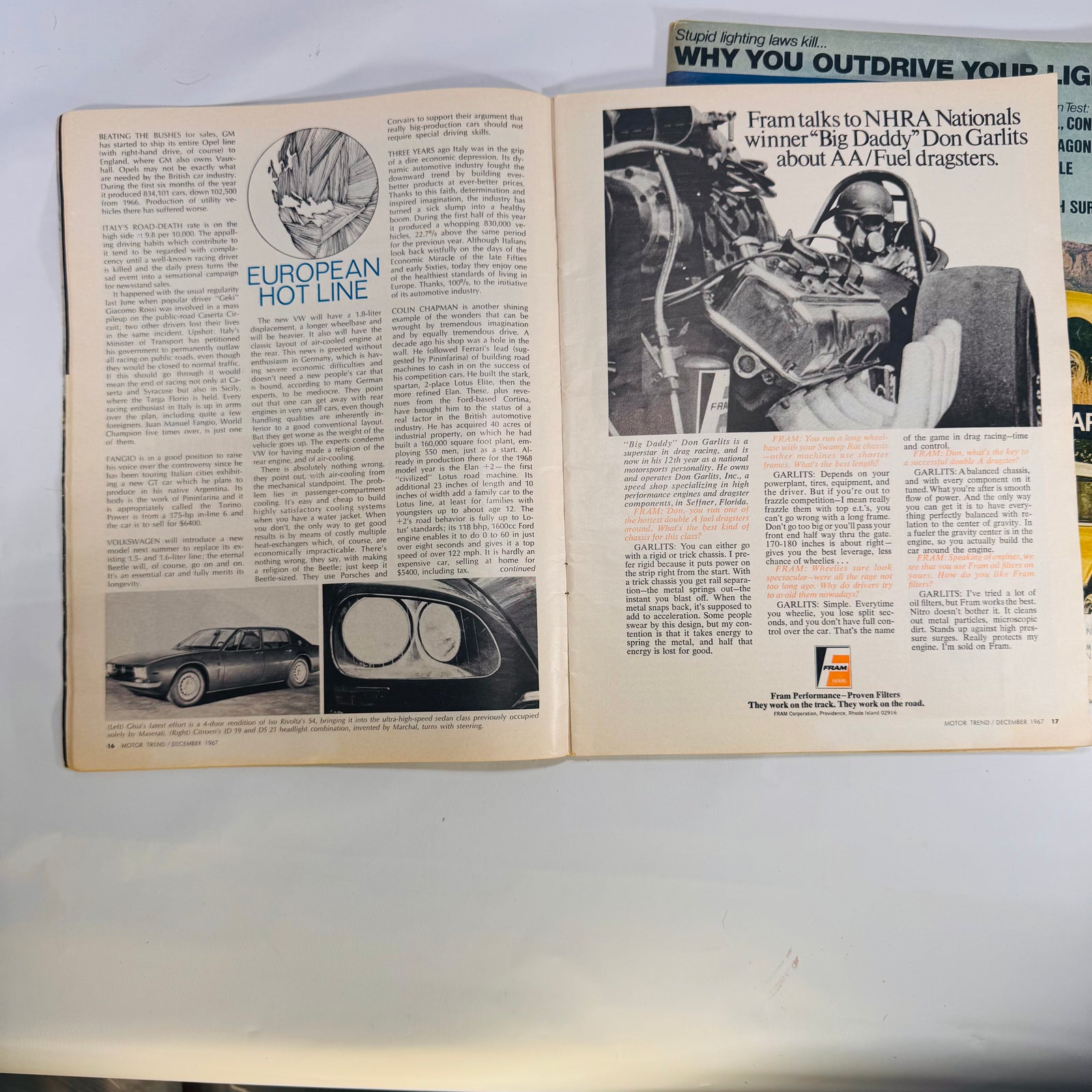 Two Vintage Motor Trend Magazines (1967 & 1969) – Classic Car History & Retro Ads