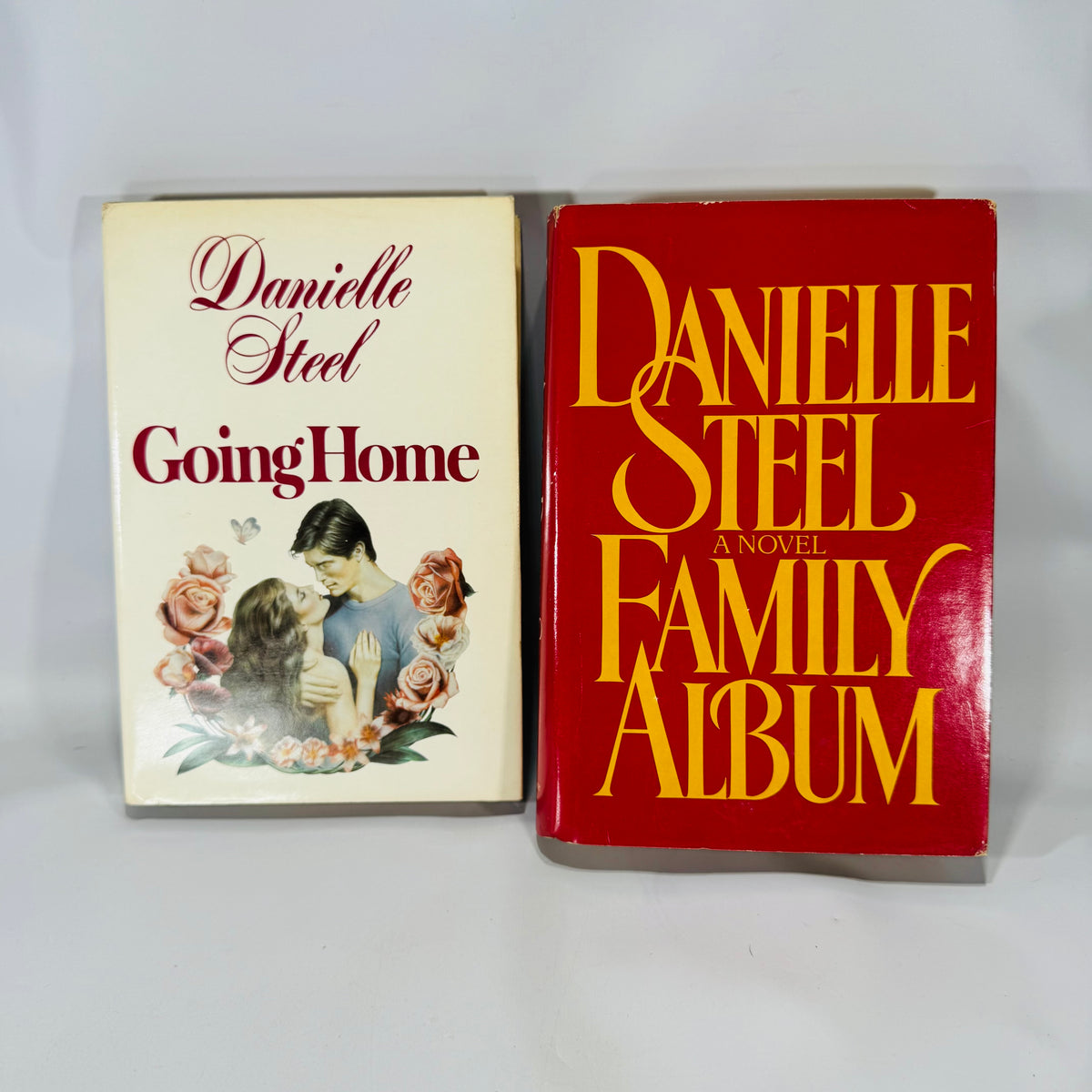 Danielle Steel Hardcover Book Bundle — Going Home (1973) &amp; Family Album (1985) — Romance &amp; Family Saga Fiction | Dust Jackets Included