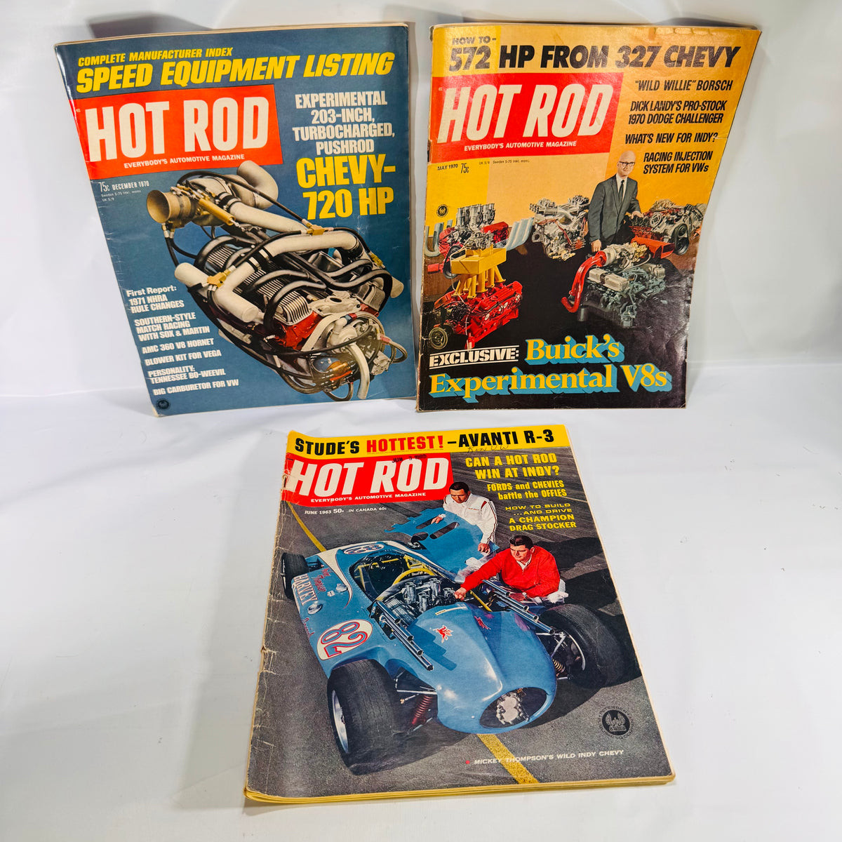 Three Vintage Hot Rod Magazines (1963 &amp; 1970) – Classic Automotive History